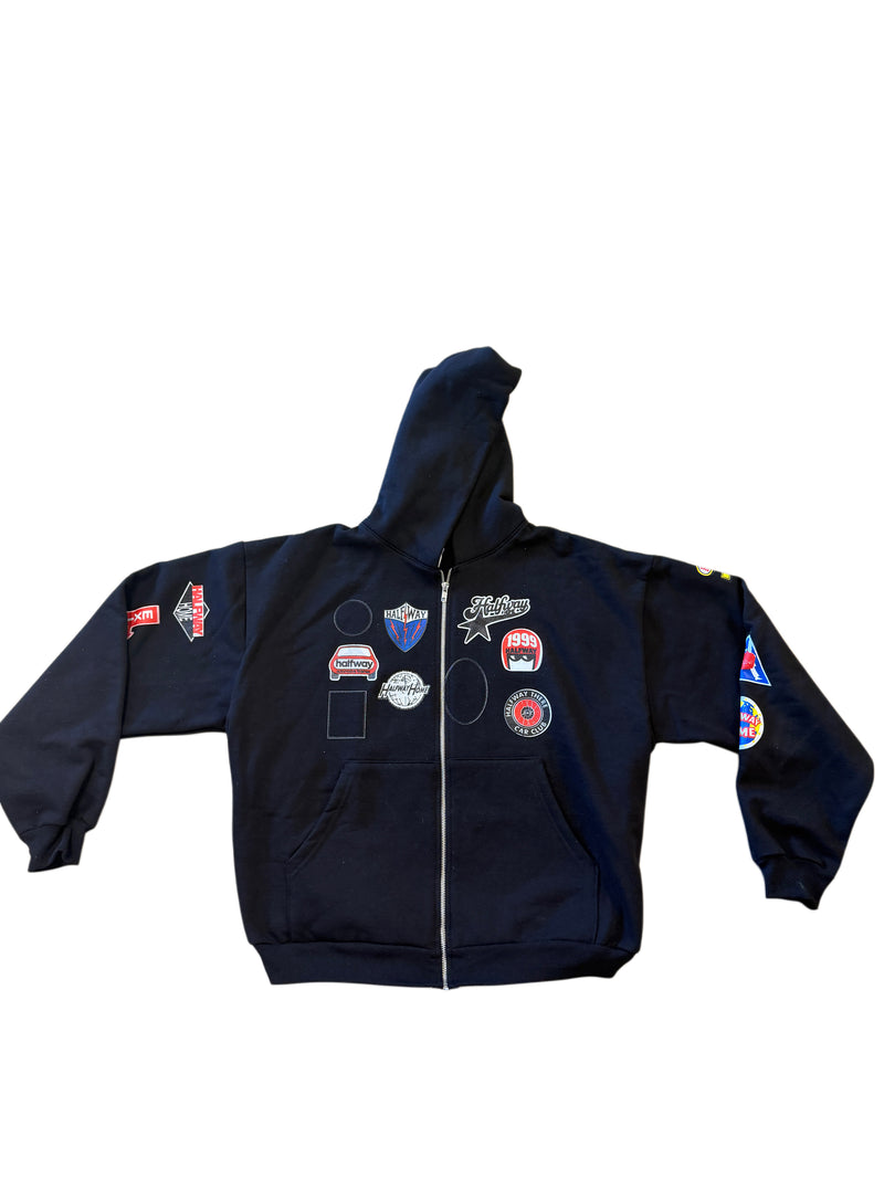 Patch Zip Hoodies