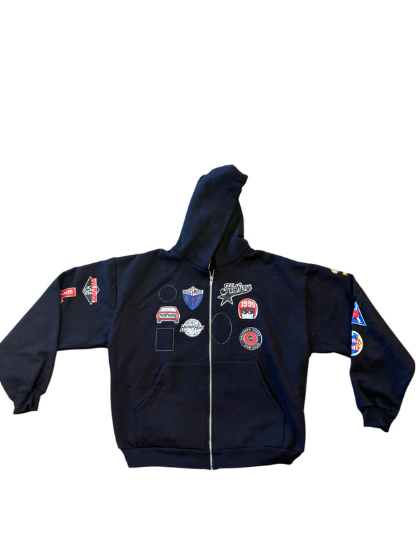 Patch Zip Hoodies