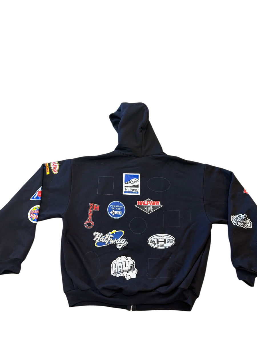Patch Zip Hoodies - 2
